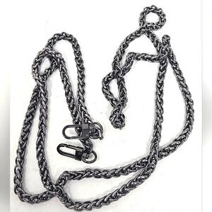 Unbranded Replacement Chain Crossbody Strap For Bags Gunmetal Gray 54"-NWOT